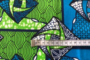 Preview: BLUE-MOSAIC Waxprint Stoff